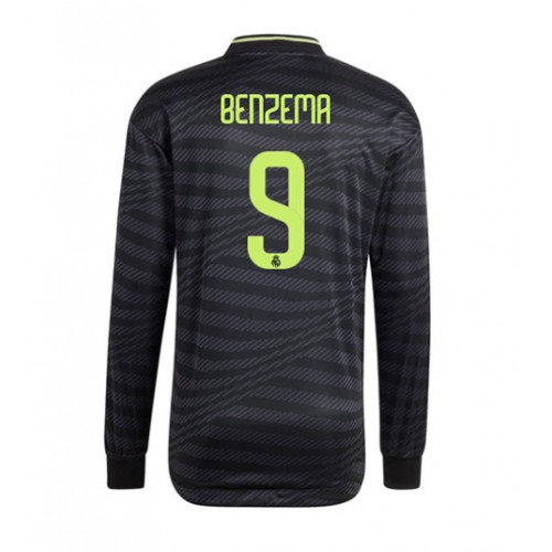 Dres Real Madrid Karim Benzema #9 Rezervni 2022-23 Dugi Rukav